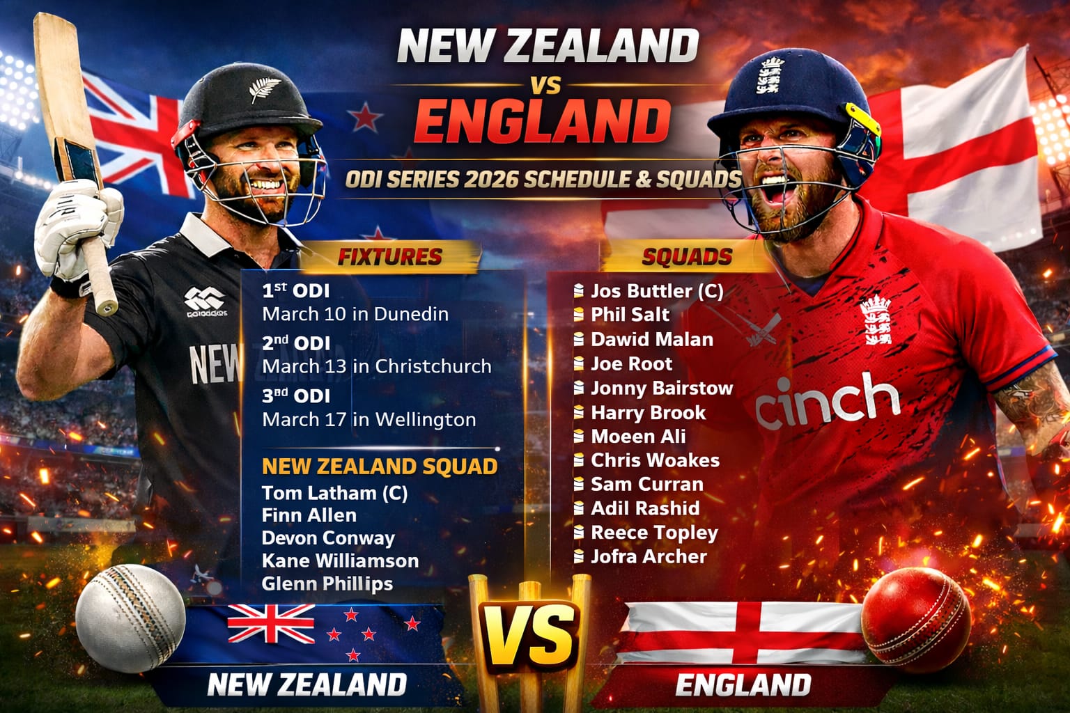 New Zealand vs England ODI