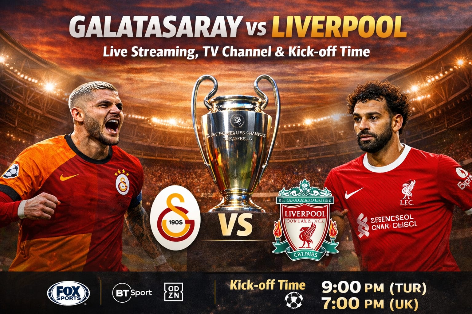 Galatasaray vs Liverpool live streaming