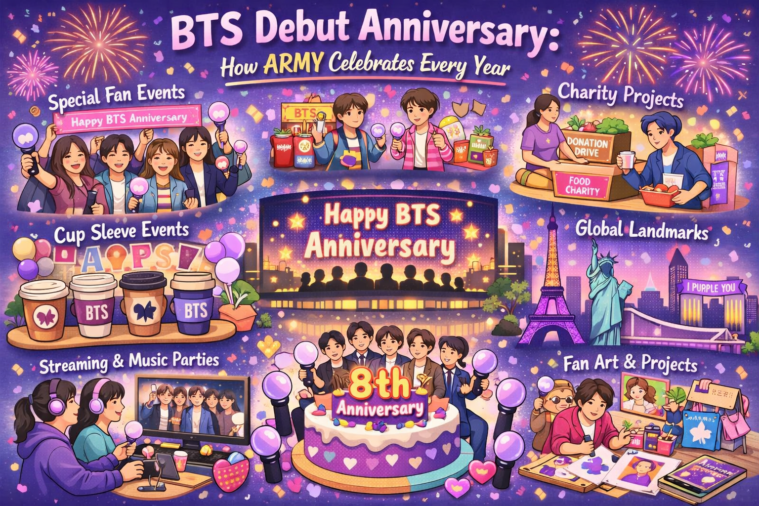 BTS Debut Anniversary celebrates